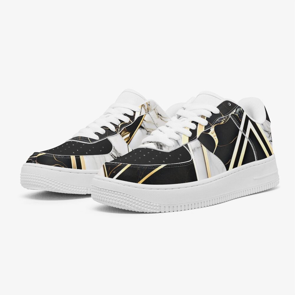 AF1 Low-Top Leather Sports Sneakers/Marble